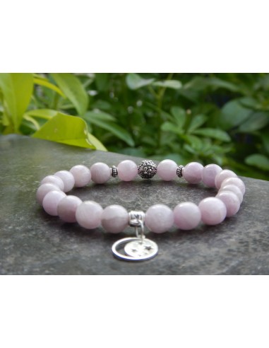 Bracelet en pierres naturelles de kunzite